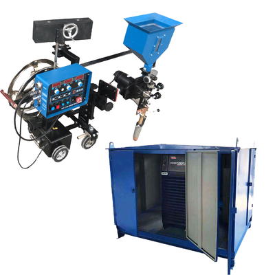Tractor automático de soldadura de cañones y esquinas para la construcción de grandes tanques de acero al carbono