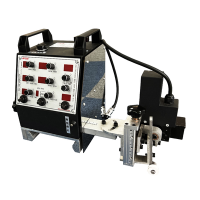 Máquina de soldadura por costura horizontal y vertical de tanques portátiles con rieles flexibles